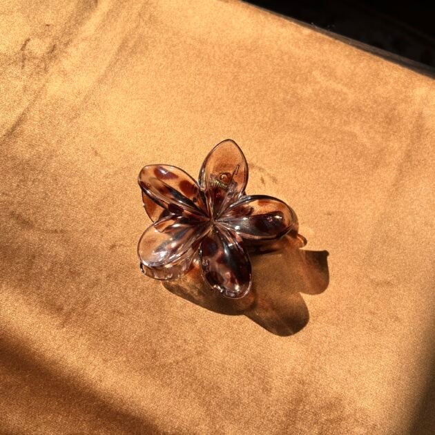 Mocha Leopard Flower Claw Clips - Image 2