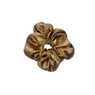 Gold Eco Leather Scrunchie